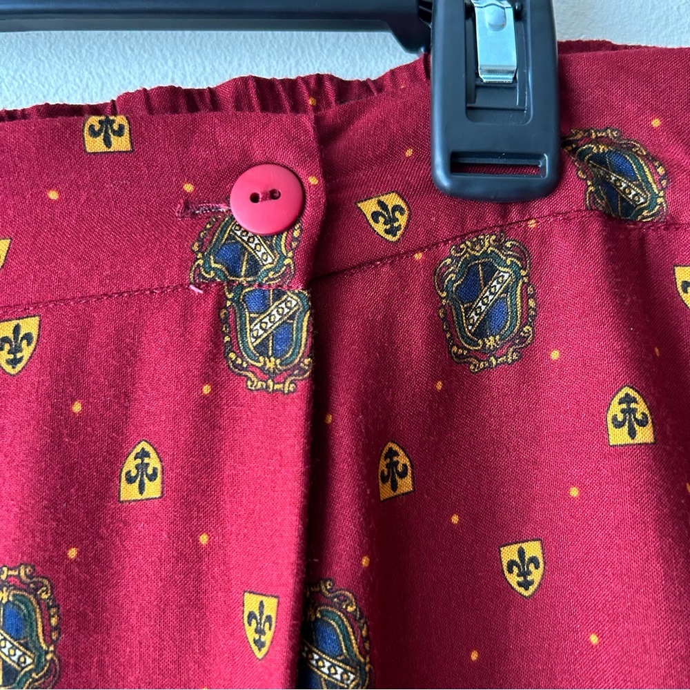 Pendleton Classic Vintage Signature Crest Crown Wrap Maxi Skirt Red Gold 12 - Picture 10 of 14